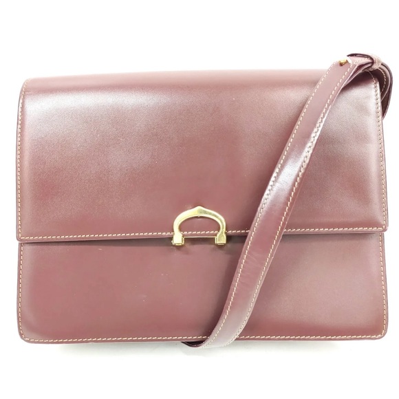 Cartier Handbags - Cartier Shoulder Bag  Bordeaux Leather -Great  with Authenticity Card